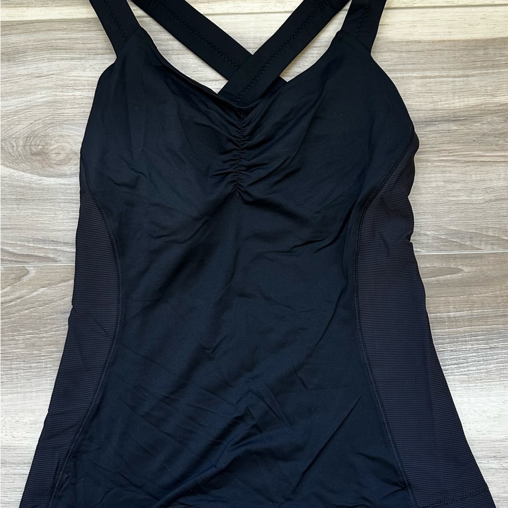 Lululemon Athletica Black Cross-Back Tank